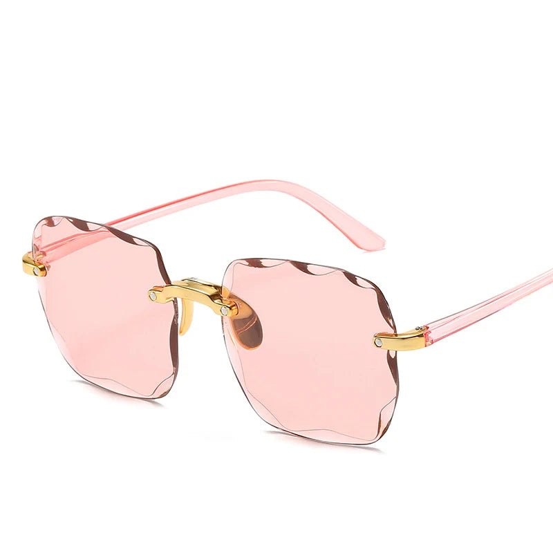 Square Rimless Sunglasses Set — 3 Pairs, UV400