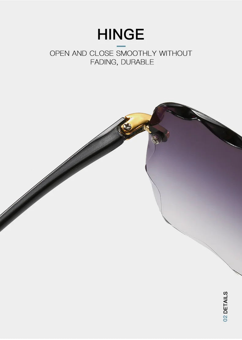 Square Rimless Sunglasses Set — 3 Pairs, UV400