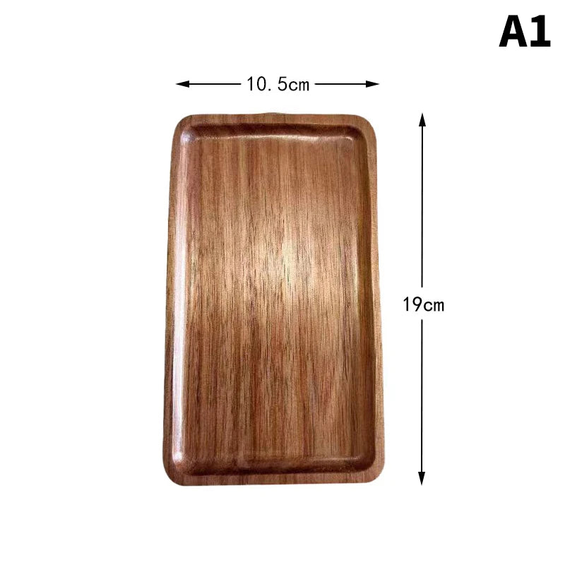 Minimalist Wood Tray — Solid Wood, Desk & Vanity Organizer