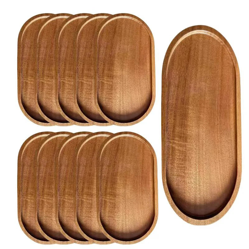 Minimalist Wood Tray — Solid Wood, Desk & Vanity Organizer