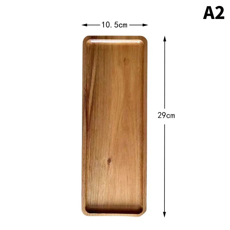 Minimalist Wood Tray — Solid Wood, Desk & Vanity Organizer