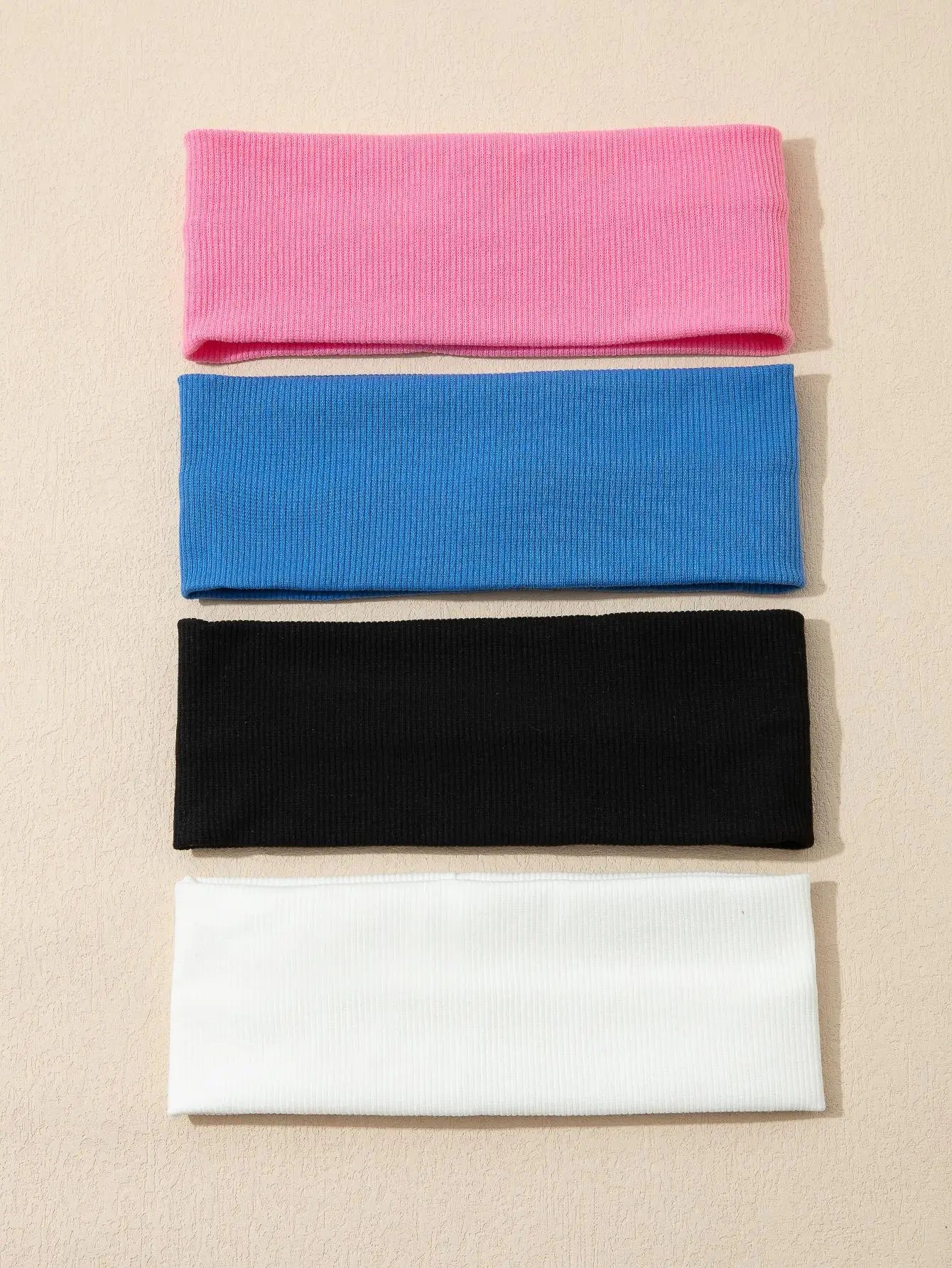 Solid Elastic Headband Set — 4pcs, Everyday & Workout