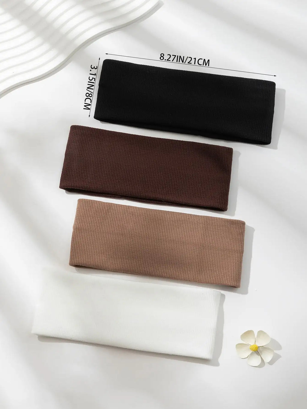 Solid Elastic Headband Set — 4pcs, Everyday & Workout