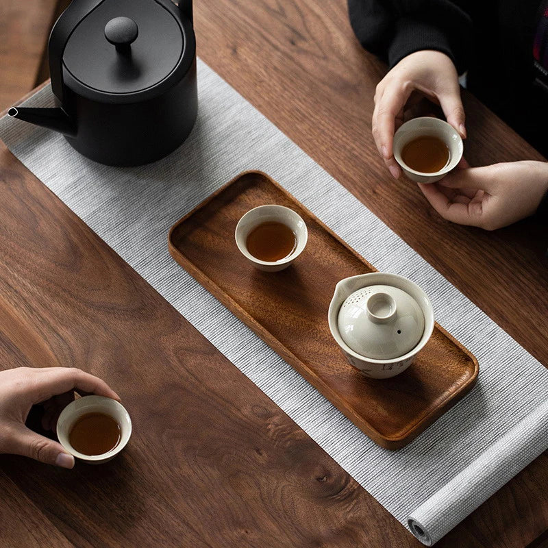 Minimalist Wood Tray — Solid Wood, Desk & Vanity Organizer