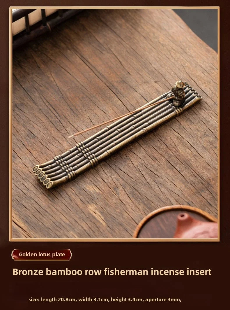 Japanese Incense Holder — Fisherman Boat, Alloy Stick Burner