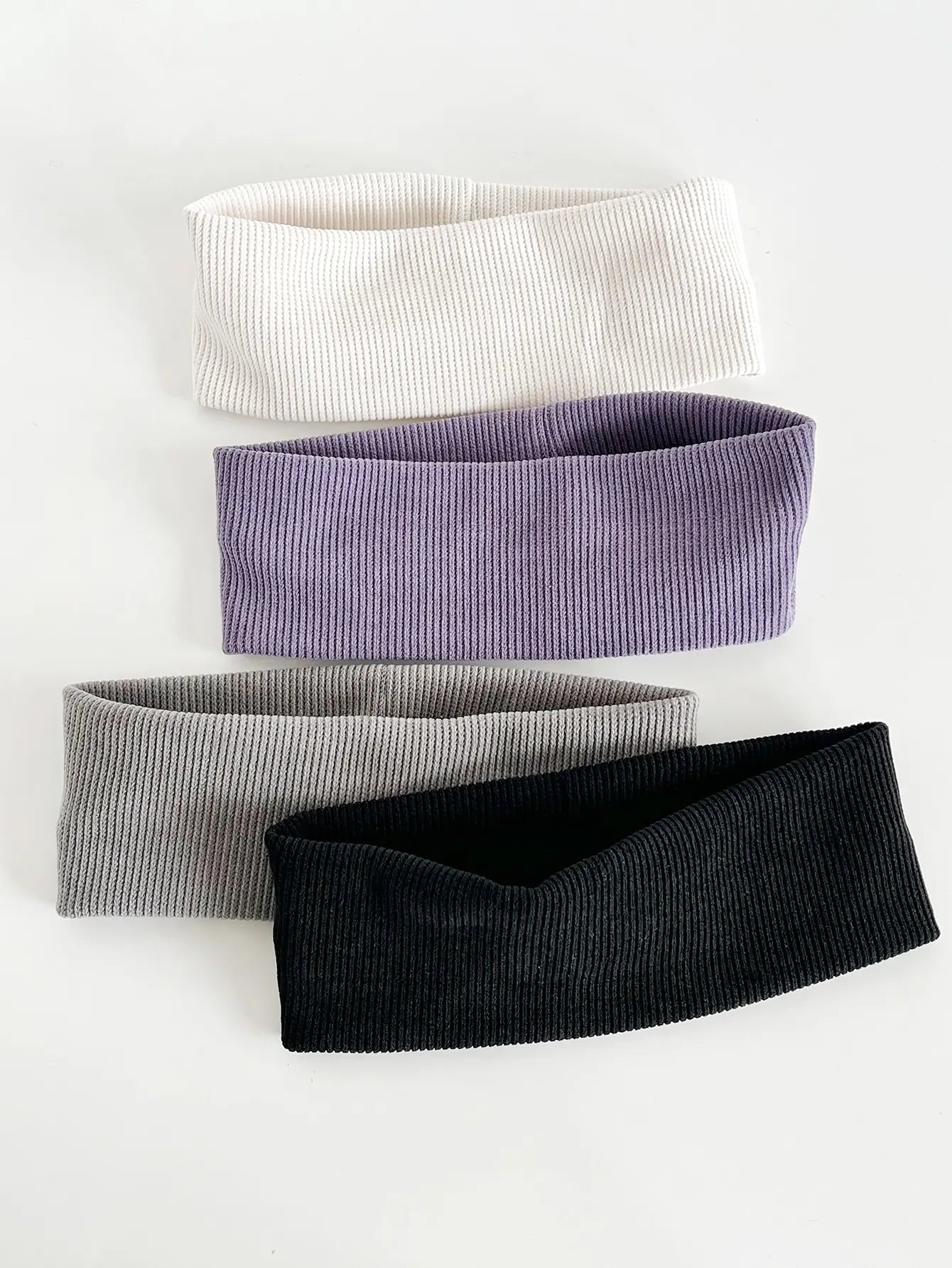 Solid Elastic Headband Set — 4pcs, Everyday & Workout