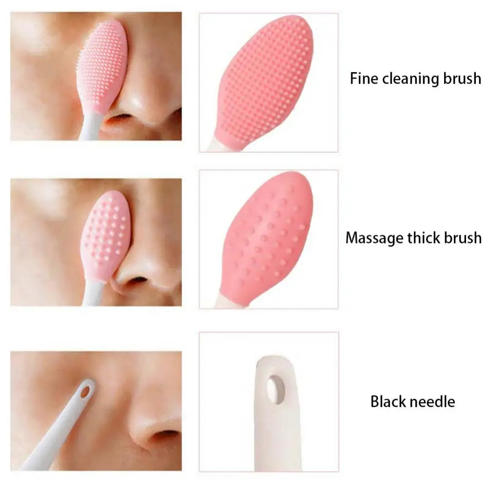 Silicone Face Cleansing Brush — Soft Bristle, Replacement Head Included