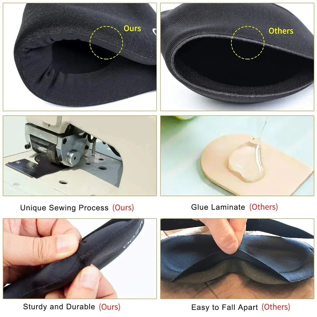3D Contoured Eye Mask — Blackout Sleep Mask, No Eye Pressure