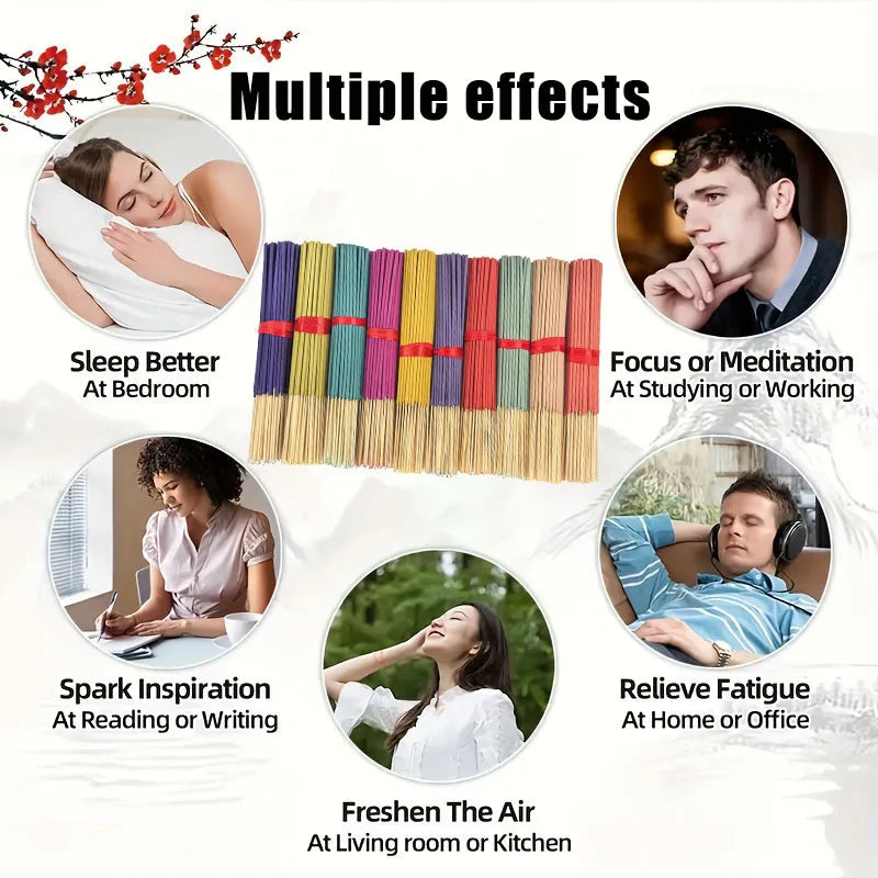 Aromatherapy Incense Sticks — 7 Scents, 140 Sticks