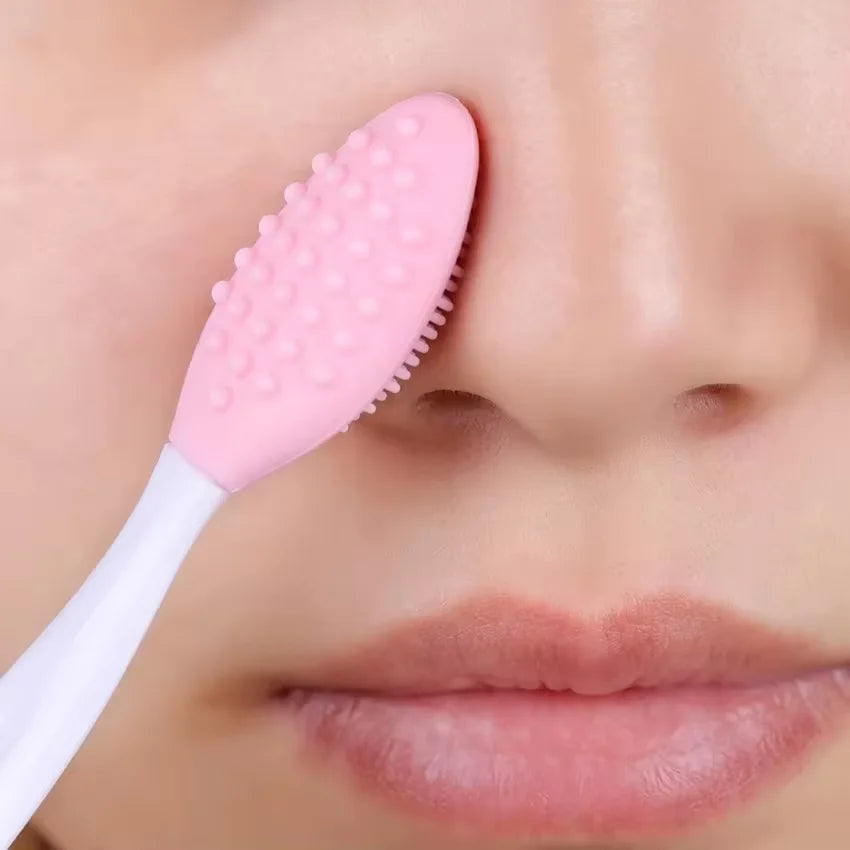 Silicone Face Cleansing Brush — Soft Bristle, Replacement Head Included