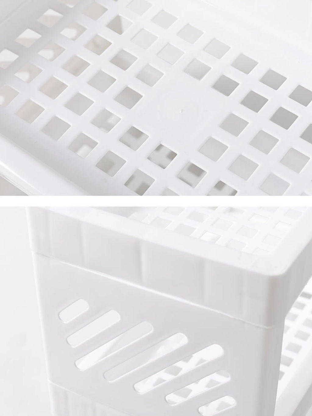 Two-Tier Desktop Storage Rack — Minimalist White Organizer