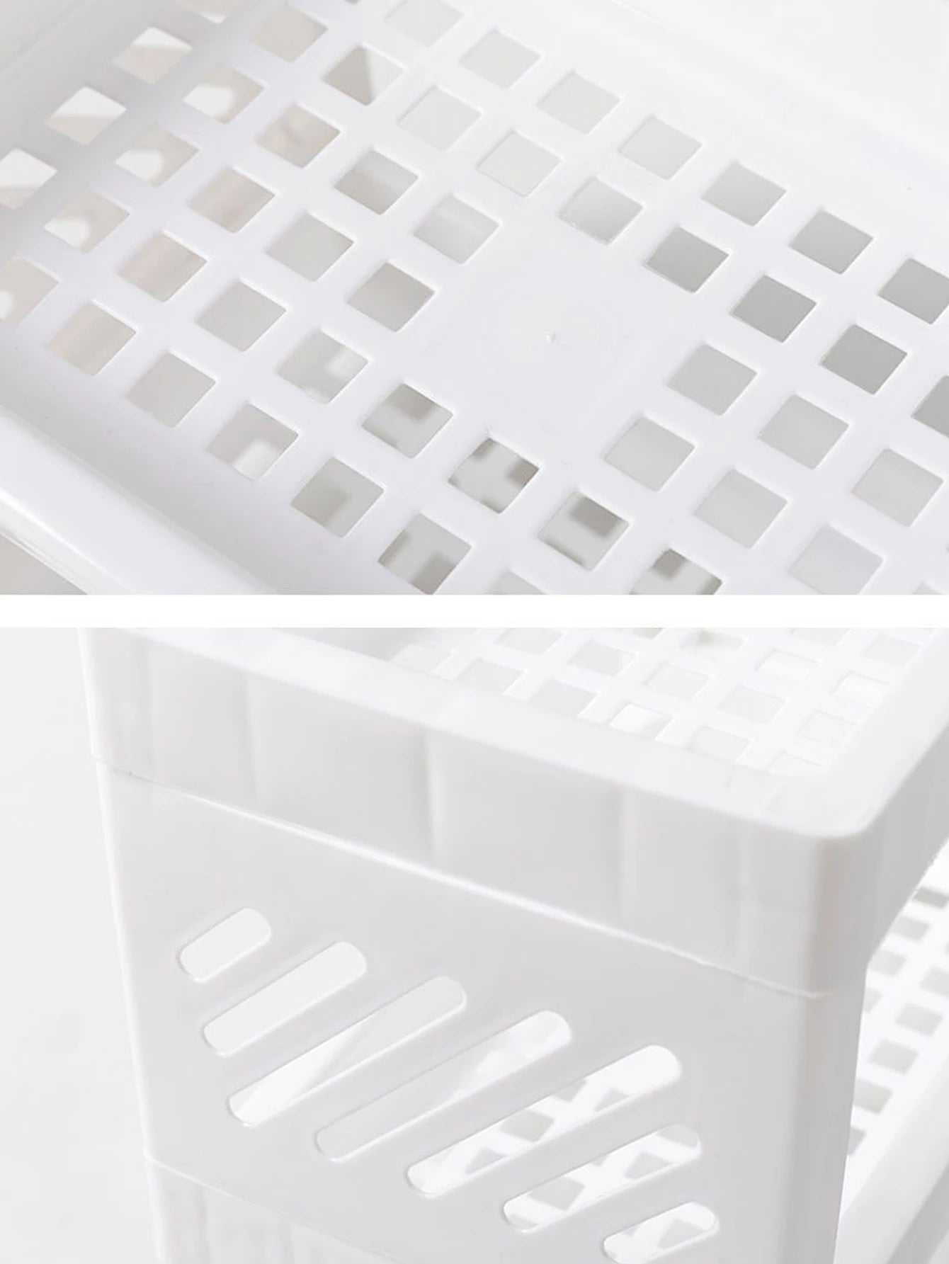 Two-Tier Desktop Storage Rack — Minimalist White Organizer