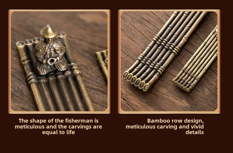 Japanese Incense Holder — Fisherman Boat, Alloy Stick Burner