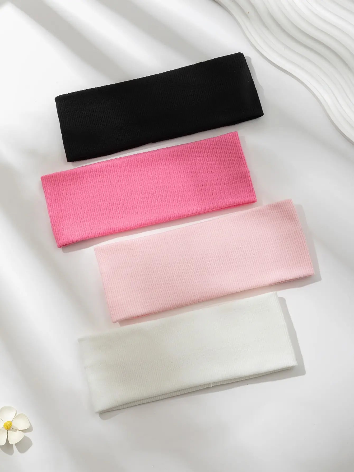 Solid Elastic Headband Set — 4pcs, Everyday & Workout